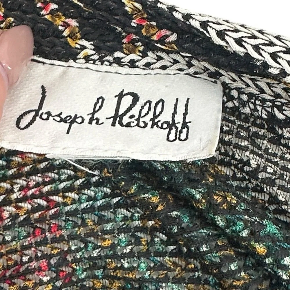 Joseph Ribkoff Mesh cost Funky Art-to-Wear Design cardigan tunic sz 8 - Picture 5 of 8